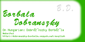 borbala dobranszky business card